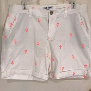 Old Navy white anchor shorts size 12